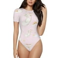 thumbnail image 1 of Naloa Rainboe And Rabbit Women's Short-Sleeved Onesie, One-Piece Swimsuit for Parties, dates, clubs - X-Large, 1 of 9