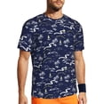 thumbnail image 1 of Wukai Hawaiian Style Print Men's Short-Sleeved Mesh T-Shirt,Quick-Dry Short Sleeve Workout T-Shirt-4X-Large, 1 of 8