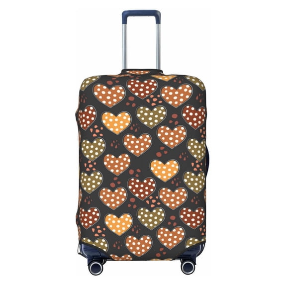 Wukai Heart Elastic Luggage Cover: Personalized Protection for Your Suitcase - Fits 19~29-inch, Washable & Durable Travel Companion-X-Large