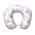 thumbnail image 1 of Wukai Heart Rabbit Print Travel Pillow,Memory Foam U Shaped Neck Pillow,Super Lightweight Portable Headrest Great for Airplane Chair, Car,Home,Office, 1 of 8