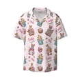 thumbnail image 1 of Wukai Hello Easter Men's Casual Short-Sleeve Button Down Shirt - Lightweight Summer Dress Shirt for Daily Wear-Medium, 1 of 7