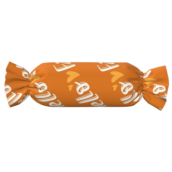 Wukai Hello Fall Print Candy Pillow Cylindrical Pillows Sofa Pillow Neck Hand Support Pillows Including Insert Lumbar Pillows