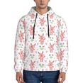 thumbnail image 1 of Wukai Hello Rabbit Print Men Hoodies Fleece Sweatshirts Long Sleeve Sweaters Pullover Fall Outfits Winter Clothes-Small, 1 of 7