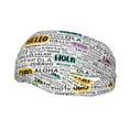 thumbnail image 1 of Wukai Hello Sports sweatband,Men & Women Sweatband Headband for Running, Cross Training, Racquetball, Working Out, 1 of 7