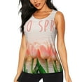 thumbnail image 1 of Wukai Hello Spring Print &nbsp;Women's Workout Tank Top Mesh Yoga Shirts Athletic Running Tank Tops Athletic Gym Shirts - Small, 1 of 8