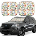 thumbnail image 1 of Wukai Hello Summer2 Print Windshield Sun Shade, Car Front Window Shades Sunshade Cover Sun Visor Shield Block Automotive Interior Protector Blocks UV Rays-Medium, 1 of 6