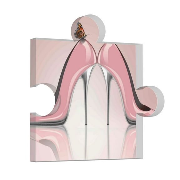 Wukai High Heel Shoes Butterfly Print Elegant Acrylic Gift Decorations Perfect for Weddings, Birthdays, Anniversaries, and Home Decor