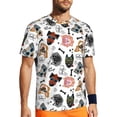 thumbnail image 1 of Wukai Hip Hop Dog Print Men's Short-Sleeved Mesh T-Shirt,Quick-Dry Short Sleeve Workout T-Shirt-Small, 1 of 8