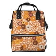thumbnail image 1 of Wukai Hippie Ditsy Floral Mummy Backpac,&nbsp;Diaper Bag Purse Breast Pump Bag Purse Diaper Bag for swim,gym,workout,large capacity backpack, 1 of 5