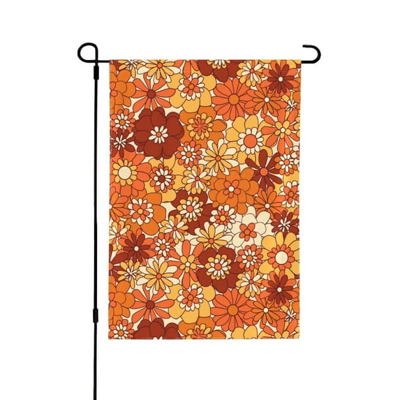 Wukai Hippie Flower Garden Flags Double Sided Welcome Garden Yard House Flags Outside Outdoor House (Only Flag)