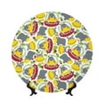thumbnail image 1 of Wukai Hippopotamus Print Decorative Plate for Display,Bone China Decorative Plate, Ceramic Dinner Plate with Stand, Vertical Ceramic Plate-8in, 1 of 6