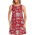 thumbnail image 1 of Wukai Ho Funny Christmas Print Women's Sleeveless Dress, Loose Fit Casual Dress for Women, Comfortable Sleeveless Summer Dress, 1 of 7