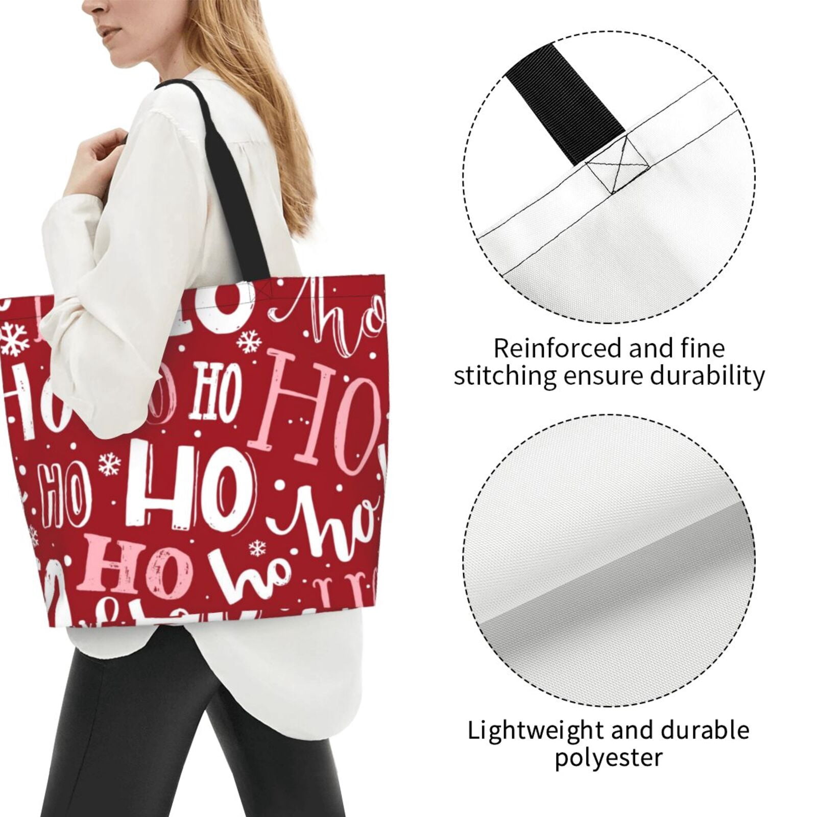 Urban Backwoods Reusable Cotton Shopping Bag - Hipster Shopper With Gabber Glitch Print - View #6