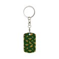 thumbnail image 1 of Wukai Hohey Bee Print Rectangular Metal Keychain: Sleek and Durable Key Ring for Securely Holding Keys Perfect for Everyday Use, 1 of 5