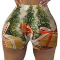 thumbnail image 1 of Wukai Holiday Christmas Stars Print Pack Biker Shorts for Women Yoga Workout Gym Running Scrunch Active Shorts-X-Large, 1 of 8