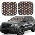 thumbnail image 1 of Wukai Holiday Gingerbreads Print Windshield Sun Shade, Car Front Window Shades Sunshade Cover Sun Visor Shield Block Automotive Interior Protector Blocks UV Rays-Medium, 1 of 6