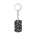 thumbnail image 1 of Wukai Honey Bees at Night Print Rectangular Metal Keychain: Sleek and Durable Key Ring for Securely Holding Keys Perfect for Everyday Use, 1 of 5