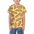 thumbnail image 1 of Wukai Hot Dogs Youth Unisex Short Sleeve T-Shirt for Boys, Girls, Teens, and Kids-X-Small, 1 of 7