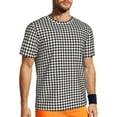 thumbnail image 1 of Wukai Houndstooth Black And White Print Men's Short-Sleeved Mesh T-Shirt,Quick-Dry Short Sleeve Workout T-Shirt-6X-Large, 1 of 8