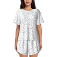 thumbnail image 1 of Wukai Household Appliances Women's Pajama Set,Short-Sleeve Top and Shorts with Elastic Waistband and Pockets for Loungewear, Yoga, and Casual Wear-XX-Large, 1 of 8