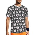 thumbnail image 1 of Wukai Husky Print Men's Short-Sleeved Mesh T-Shirt,Quick-Dry Short Sleeve Workout T-Shirt-Small, 1 of 8