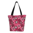 thumbnail image 1 of Vsdgher Geometry print Reusable Shopping Grocery Bags for Women Shopping with Pouch Foldable Pouch Lightweight Polyester Fabric, 1 of 6