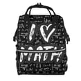 thumbnail image 1 of Wukai I love Math Mummy Backpac,&nbsp;Diaper Bag Purse Breast Pump Bag Purse Diaper Bag for swim,gym,workout,large capacity backpack, 1 of 5