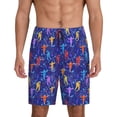 thumbnail image 1 of Wukai Ice Hockey Players With Puck Men’s Short Pajama Pants With Pockets Soft Sleep Pj Shorts for Men-4X-Large, 1 of 6