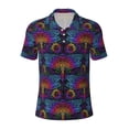 thumbnail image 1 of Wukai Indian Mandalas Dragonfly Men’s Polo Shirts,Quick-Dry Athletic Shirt,Classic Fit Shirts-Small, 1 of 8