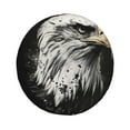 thumbnail image 1 of Wukai Ink Style Bald Eagle Print Spare Tire Cover for RV Trailer,Waterproof PVC Faux Leather Wheel Cover Fit for Truck,Trailer,RV,SUV,Camper and Most Vehicle-15 inch, 1 of 6