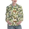 thumbnail image 1 of Wukai Jungle Animals Print Womens Hoodies Fleece Sweatshirts Long Sleeve Sweaters Pullover Fall Outfits Winter Clothes-Small, 1 of 7