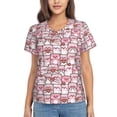 thumbnail image 1 of Wukai Kawaii Pig Classic V-Neck T-Shirt for Women: Comfortable, Stylish, and Versatile Wardrobe Essential-XX-Large, 1 of 1