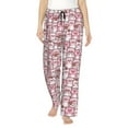 thumbnail image 1 of Wukai Kawaii Pig Women Pajama Pants Comfy Stretch Drawstring Palazzo Wide Leg Lounge Pant Comfy Sleepwear Yoga Pants-XX-Large, 1 of 6