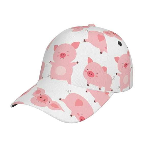 Wukai Kawaii Pigs Baseball Cap: Comfortable, Stylish, and Adjustable Hat for Sports, Daily Wear, and Outdoor Activities-One Size