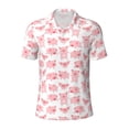 thumbnail image 1 of Wukai Kawaii Pigs Men’s Polo Shirts,Quick-Dry Athletic Shirt,Classic Fit Shirts-3X-Large, 1 of 8