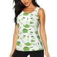 thumbnail image 1 of Wukai Kitchen Utensiles Cooking Pots Print &nbsp;Women's Workout Tank Top Mesh Yoga Shirts Athletic Running Tank Tops Athletic Gym Shirts - Large, 1 of 8