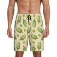thumbnail image 1 of Wukai Kiwi Ice Cream Men’s Short Pajama Pants With Pockets Soft Sleep Pj Shorts for Men-, 1 of 6