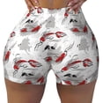 thumbnail image 1 of Wukai Koi Fish Print Pack Biker Shorts for Women Yoga Workout Gym Running Scrunch Active Shorts-Small, 1 of 8