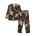 thumbnail image 1 of Wukai Koi Fish Tranquility Men's Hawaiian Shirt Short Sleeve Casual Button Down Summer Beach Aloha Shirt -Large, 1 of 7