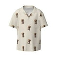 thumbnail image 1 of Wukai Labrador Retriever Dog Men's Casual Short-Sleeve Button Down Shirt - Lightweight Summer Dress Shirt for Daily Wear-Small, 1 of 7