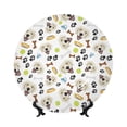 thumbnail image 1 of Wukai Labrador Retriever Dog Print Decorative Plate for Display,Bone China Decorative Plate, Ceramic Dinner Plate with Stand, Vertical Ceramic Plate-6in, 1 of 6