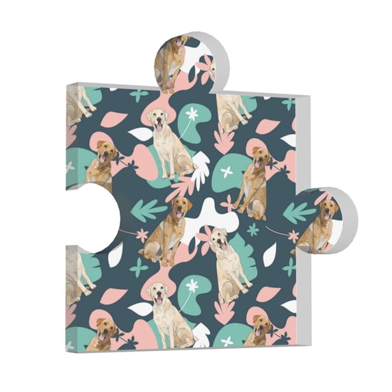 Wukai Labrador Retriever Dog Print Elegant Acrylic Gift Decorations Perfect for Weddings, Birthdays, Anniversaries, and Home Decor