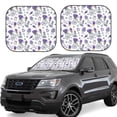thumbnail image 1 of Wukai Lavender Bicycle Print Windshield Sun Shade, Car Front Window Shades Sunshade Cover Sun Visor Shield Block Automotive Interior Protector Blocks UV Rays-Medium, 1 of 6