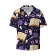 thumbnail image 1 of Wukai Lavender Flowers Men's Casual Short-Sleeve Button Down Shirt - Lightweight Summer Dress Shirt for Daily Wear-Small, 1 of 7