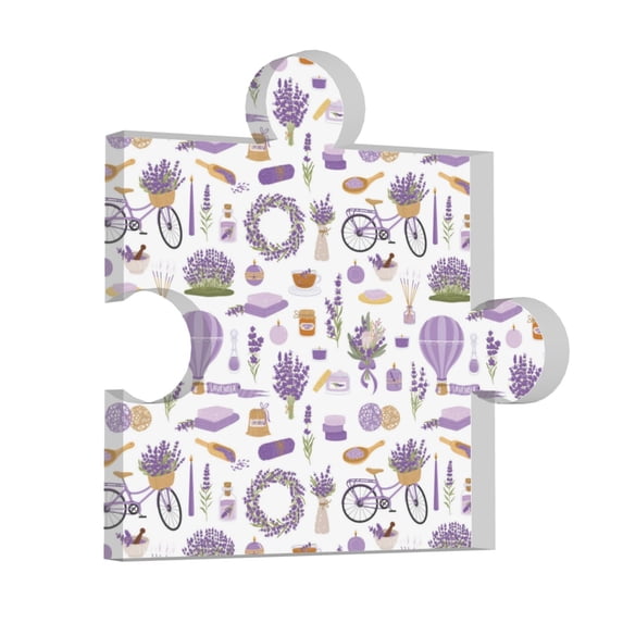 Wukai Lavender Flowers Print Elegant Acrylic Gift Decorations Perfect for Weddings, Birthdays, Anniversaries, and Home Decor