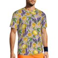 thumbnail image 1 of Wukai Lavender Flowers Print Men's Short-Sleeved Mesh T-Shirt,Quick-Dry Short Sleeve Workout T-Shirt-5X-Large, 1 of 8