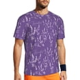 thumbnail image 1 of Wukai Lavender Flowers Print Men's Short-Sleeved Mesh T-Shirt,Quick-Dry Short Sleeve Workout T-Shirt-Small, 1 of 8