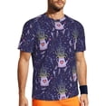 thumbnail image 1 of Wukai Lavender Flowers Print Men's Short-Sleeved Mesh T-Shirt,Quick-Dry Short Sleeve Workout T-Shirt-X-Large, 1 of 8