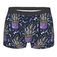 thumbnail image 1 of Wukai Lavender Flowers Print Men’s Underwear Breathable Boxer Briefs,&nbsp;Moisture Wicking & Breathable-Small, 1 of 7