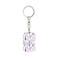 thumbnail image 1 of Wukai Lavender Flowers Print Rectangular Metal Keychain: Sleek and Durable Key Ring for Securely Holding Keys Perfect for Everyday Use, 1 of 5